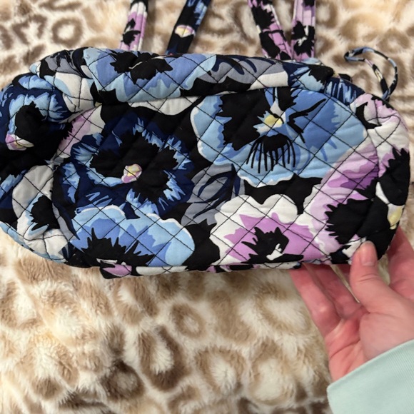 Vera Bradley Glenna satchel purple floral handbag - Picture 4 of 9